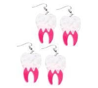 Uonlytech Boucles D'oreilles Halloween en Acrylique de Dents, 2 Paires, Style Unique et Amusant, Accessoires pour Activités Punk et Vie Quotidienne