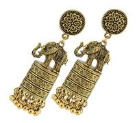 Uonlytech Boucles Oreilles Éléphant Pendantes Ethniques Légères pour Femmes Bijoux à Franges Cadeau Mode et Confortable