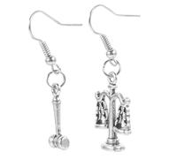 Uonlytech Boucles Oreilles Pendantes Justice Légères Métal Inoxydable Élégantes Bijoux pour Avocats Juges et Étudiants Droit Cadeau Professionnel