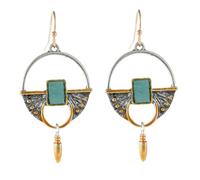 Uonlytech Boucles Oreilles Pendantes Vintage Longues Goutte Surface Lisse Résistante Corrosion Confortables pour Femmes Élégantes pour Fêtes et Occasions Formelles