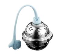 Uonlytech Boule à Thé Infuseur en Acier Inoxydable 304 Poignée en Silicone Grosse Taille L Passoire à Épices Réutilisable Cuisine Filtre à Assaisonnement pour Soupe et Ragoût