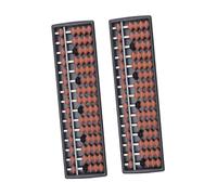 Uonlytech Boulier Arithmétique Portable Multifonction pour Garçon Et Filles Petit Format 15 Rangées 5 Perles Bois Marron Apprentissage Scolaire Enseignement Mathématique Lot De 2 Pièces