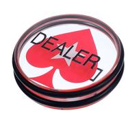 Uonlytech Bouton Dealer Poker Acrylique Double Face pour Jeux de Poker et Comptage de Jetons Accessoire Pratique pour Tournois et Récompenses Garçon Fille