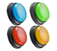 Uonlytech Boutons de Buzzer Jeu de Réponse Sonore pour Garçon et Filles, Lot de 4 en Plastique, Design Attractif, Usage Polyvalent en t Jeu
