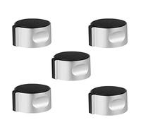 Uonlytech Boutons Marche/arrêt Pour Cuisinière à Gaz Métal Rond Noir Norme Ce Allumage Facile, Compatible Cuisson Maison Et Restaurant, Lot De 5 Pièces, Usage Quotidien