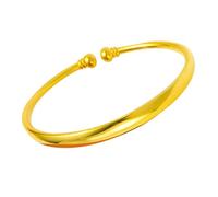 Uonlytech Bracelet Jonc Simple Doré en Laiton Écologique Effet Pluie d'Étoiles Filantes Imitation Gypsophile Bracelet Jonc pour Femme Ouverture Réglable Accessoire Mode pour Mariage et