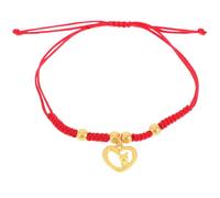 Uonlytech Bracelet Serpent Corde Rouge Forme Cœur Zodiaque Lapin Ajustable Bijou Chance pour Fête Anniversaire