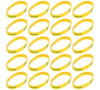 Uonlytech Bracelets patriotiques en Silicone Brésil, 20 pièces, Confortables et Extensibles, légers, pour rassemblements Sportifs et fêtes à thème, Style International