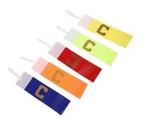 Uonlytech Brassards de Capitaine de Football et Maintien Sécurisé pour Garçon et Filles, Lot de 5 Pièces en Nylon Élastique Design Enveloppant, Marque Distinctive pour de Soccer