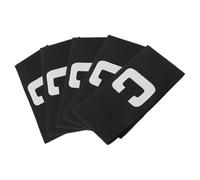 Uonlytech Brassards Élastiques de Capitaine pour Football, 5pcs en Polyester Noir Design à Crochet et Boucle, pour L'entraînement Gestion D'équipe