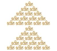 Uonlytech Breloques 2025 en Alliage Ancien 100 Pcs pour Fabrication de Bijoux DIY Pendentifs Numérotés pour Bracelets et Colliers Charms Loisirs Créatifs du Nouvel An Accessoires