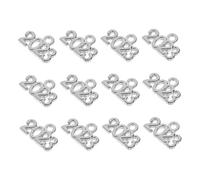 Uonlytech Breloques Alliage 2023 Pendentifs Diy 100 Pièces Argenté Ancien Créateurs Bijoux Pour Bracelets Souvenirs Nouvel An Fête Présents Fait Main