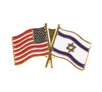 Uonlytech Broche Drapeau Métal Alliage Résistant Broche National US Israël Badge Collection