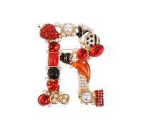 Uonlytech Broche en Alliage Stylée de Lettre R, Épingle Décorative Délicate pour Col, pour Soirée et Accessoire Unique pour Femmes