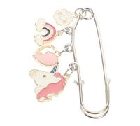Uonlytech Broche Épingle Dessin Animé en Alliage Métal Pendentif Cœur, Épingle de Revers Décorative pour Vêtements et Insigne Paquet à Dos Femme, Taille Réglable