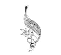 Uonlytech Broche Étincelante Pour Femme Alliage Argenté Élégant Accessoire De Vêtement Soirée Mariage Bal Classique Petit Modèle