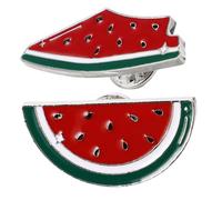 Uonlytech Broche Pastèque 2 Pièces Pinces à Col En Zinc 3.20x1.60x1.00cm Pour Cérémonies Et Célébrations