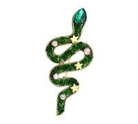 Uonlytech Broche Serpent Vintage Cristal Imitation Épingle Décorative Élégante pour Vêtements et Accessoires Cadeau Noël Animal Boutonnière Festive Unisexe