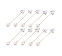 Uonlytech Broches de Perles 10 Pcs pour Jeans Réglables, Épingles de Sécurité Anti-dévoilement Taille, Accessoires Mode Femmes, Ornements Délicats pour Vêtements D’été