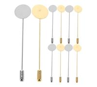 Uonlytech Broches Vierges en Cuivre Doré, Épingles de Revers Rondes Plates, Accessoires DIY pour Femmes, Création Bijoux, 20 Pièces, Usage Polyvalent Chapeaux et Vêtements
