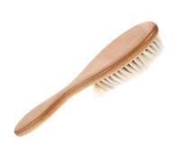 Uonlytech Brosse à Cheveux pour Bébé et Garçon et Filles en Bois de Hêtre Poils de Laine Naturels Doux, Peigne de Massage du Cuir Chevelu, Soin Quotidien pour Cuir Chevelu Sensible