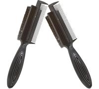Uonlytech Brosse à Poils Durs et Peigne de Séparation pour Coiffer les Cheveux Poignée Ergonomique Adaptée aux Coiffeurs Professionnels