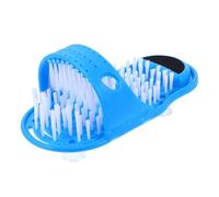Uonlytech Brosse Exfoliante Pieds avec Ventouses, Pantoufles de Bleus en Plastique et Nylon, Nettoyage Facile et Massage pour Usage à Domicile