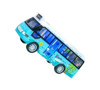Uonlytech Bus Scolaire Éducatif avec Lumière et Modèle Garçon Fille Simulation Interactif Développement Cognitif et Motricité Couleur Bleu Spatial