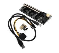 Uonlytech Câble Extension pour Gpu Pci avec Alimentation Adaptateur Riser Card Installation Facile Et Compatible Nombreux Appareils