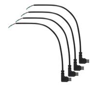 Uonlytech Câble USB-c Nu à 4 Broches 90° PVC 0,25 M pour Bricolage et Réparation, Pack 4 Pièces, Câble Alimentation Transfert Données, Usage Électronique, Connectique Compacte Noire