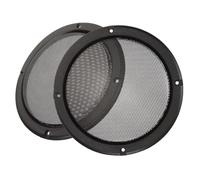 Uonlytech Cache Grille de Haut-Parleur Subwoofer en Fer Noir 5 Pouces 2pcs Protecteur Solide pour Haut-parleurs Voiture et Installations Audio