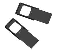 Uonlytech Cache Webcam Adhésif 2pcs en Alliage D'aluminium Noir pour Ordinateur Portable et Tablette, Protection Intime Diapositive Pratique