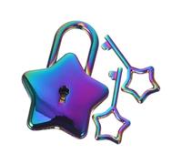 Uonlytech Cadenas d'Étoile Décoratif avec Clé pour Journal Intime Petit Cadenas Antirouille pour Bricolage 1 Pièce
