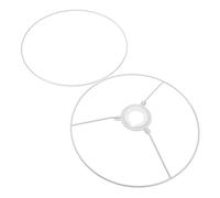 Uonlytech Cadre pour Abat-Jour en Métal Blanc, Anneau de Serrage Léger et Pratique, Forme Cylindrique pour Projets DIY d'Éclairage et Lampes de Chevet