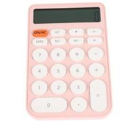 Uonlytech Calculatrice de Poche Colorée Plastique pour Étudiants Mini Calculatrice Portable à pour Mathématiques Simples Rose Blanc
