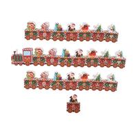 Uonlytech Calendrier de à Remplir Forme de Train de Noël Boîtes à Bonbons Réutilisables pour Compte à Rebours Festif et Décorations de Fêtes