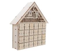 Uonlytech Calendrier de l'Avent en Bois : Compte à rebours de Noël à LED avec 24 tiroirs à remplir - Décoration de Compte à rebours DIY pour Les fêtes de Fin d'année et Surprises