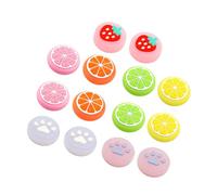Uonlytech Capuchons de Joystick Antidérapants en Silicone Phosphorescents, Grips de Pouce de Griffe de Chat pour Manette Switch, Lot de 14 Pièces Multicolores, Accessoire Gaming