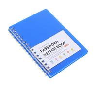 Uonlytech Carnet de Mots de Passe à Spirale avec Index Alphabétique Pratique des Identifiants et Pages Multiprises pour Enregistrement Sécurisé et Notes Polyvalentes Couverture Bleue