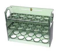 Uonlytech Casier à Œufs Réfrigérateur Transparent Vert, Récipient à Œufs Empilable Mécanisme Automatique, Organiseur D'œufs Cuisine Et Congélateur, Stockage Sécurisé Pour Maison Et Camping