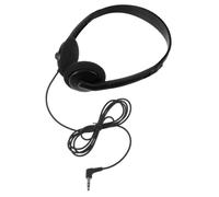 Uonlytech Casque Audio Filaire 3,5mm Léger Pliable Noir pour Ordinateur | Microphone, Arceau Réglable, Plastique Alliage Mousse, pour Apprentissage et Communication en Ligne