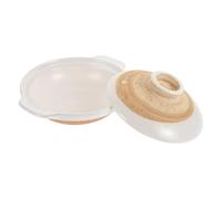 Uonlytech Casserole en Céramique 18 CM pour Ragoûts et Riz Cuisson Gaz et Feu Ouvert Pot Japonerie Blanc Lisse Antiadhésif Restaurant et Plats Mijotés