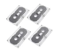 Uonlytech Cassettes Audio Vierges Noires 30 Style Rétro en Plastique Lot de 4 Enregistrement Clair et Stable pour DIY et Présents