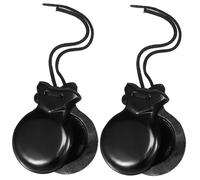 Uonlytech Castagnettes Bois pour Adultes Instruments de Percussion Portables Claquettes à Doigts Légères et Solides pour Éducation Musicale