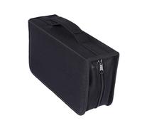 Uonlytech CD Mercerisé DVD pour Capacité Grosse et Rangement Pochette 128 Pièces Tissu Noir Résistant pour Voiture et Maison