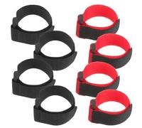 Uonlytech Ceintures de Cou Flexibles 8 Pièces Rouge et Noir Colliers Anti-couronnement en Nylon Faciles à Utiliser pour Réduire Le Bruit du Chant pour Coq