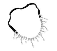 Uonlytech Chaîne De Cuisse Décorative Bijoux De Corps Femme Élégante Réglable Perles Synthétiques Pendentifs Blancs Accessoire D’été Taille Unique