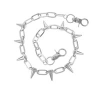 Uonlytech Chaîne de Montre Métal Rivetée Punk Unisexe Chaîne de Pantalon Hip Hop pour Jeans Vestes et Vêtements Accessoire Robuste pour Hommes et Femmes