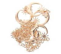 Uonlytech Chaîne De Taille Métallisée Dorée Étoiles Et Lune, Ceinture à Chaîne Réglable Femme, Bijou De Corps Pour Robes Et Soirées, Accessoire Mode Ajustable