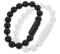 Uonlytech Chargeur De Bracelet à Perles 2pcs Type-c Bracelet Créatif Câble De Chargement Câble USB pour Smartphones Noir Et Blanc Élégant Et Pratique